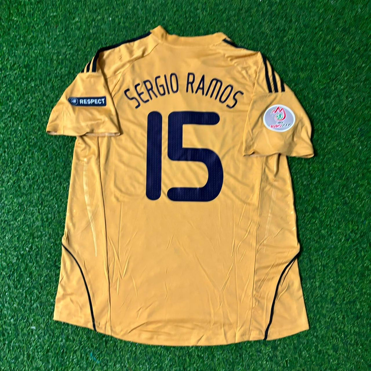 Spain EURO 2008 Retro Football Jersey – Sergio Ramos 15- – Back View