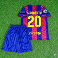 Barcelona 2015 Champions League Final Kids Retro Jersey – Sergi Roberto #20 – Back View