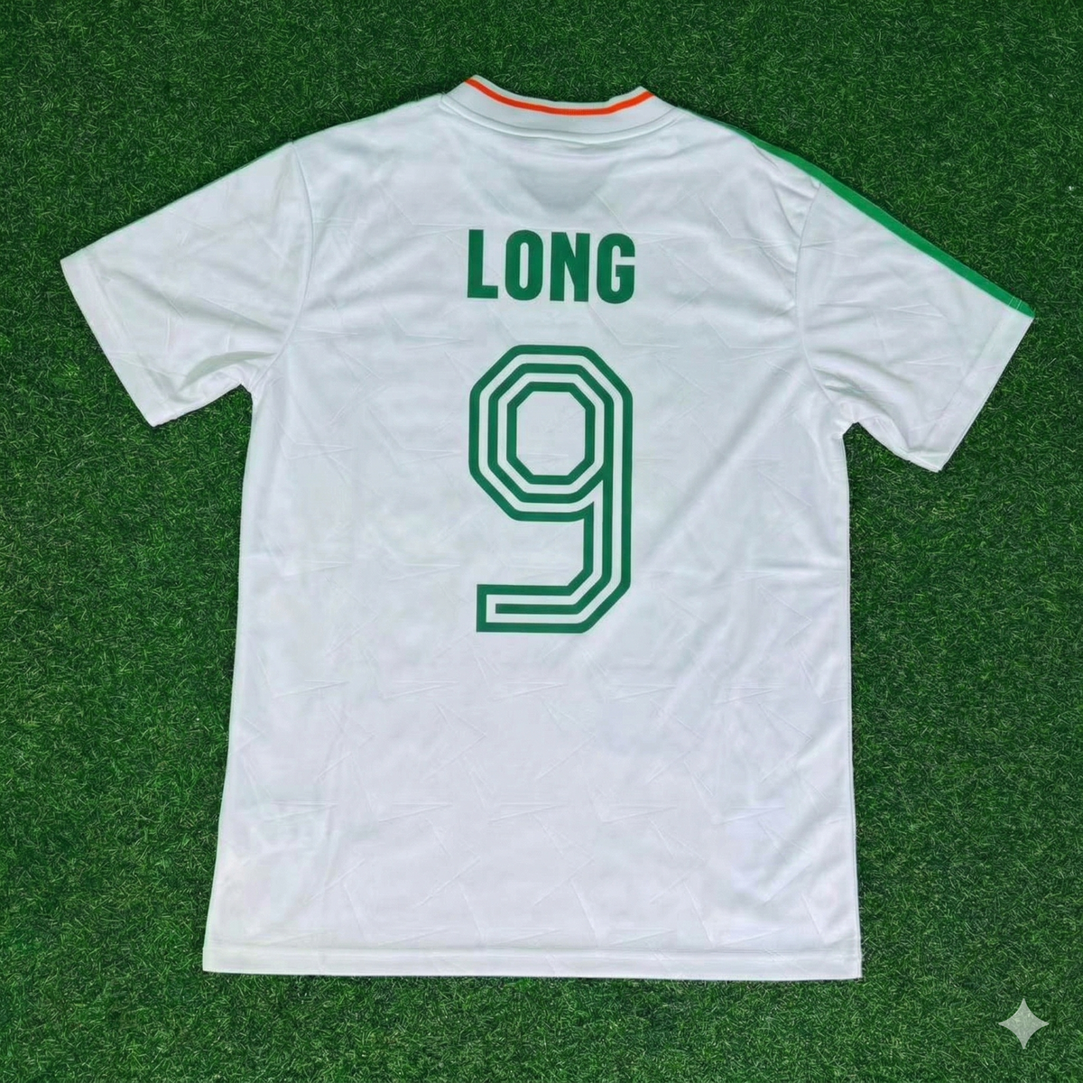 Ireland White Legendary Anniversary Retro Football Jersey – Shane Long – Back View
