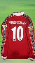 Manchester United 1999 Teddy Sheringham Red Retro Jersey – Back View