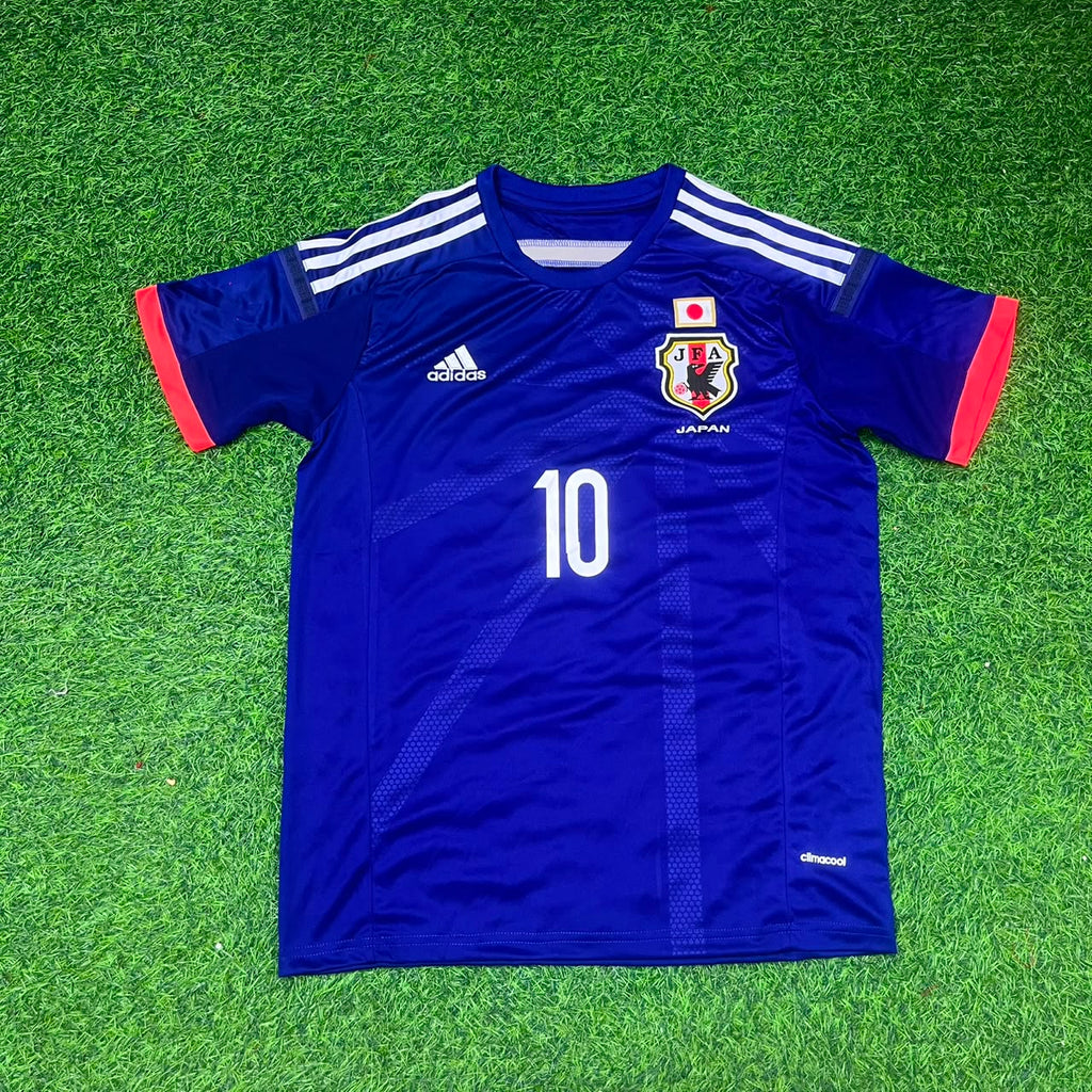 2014 Japan World Cup Shinji Kagawa Blue Home Retro Football Jersey – Front View