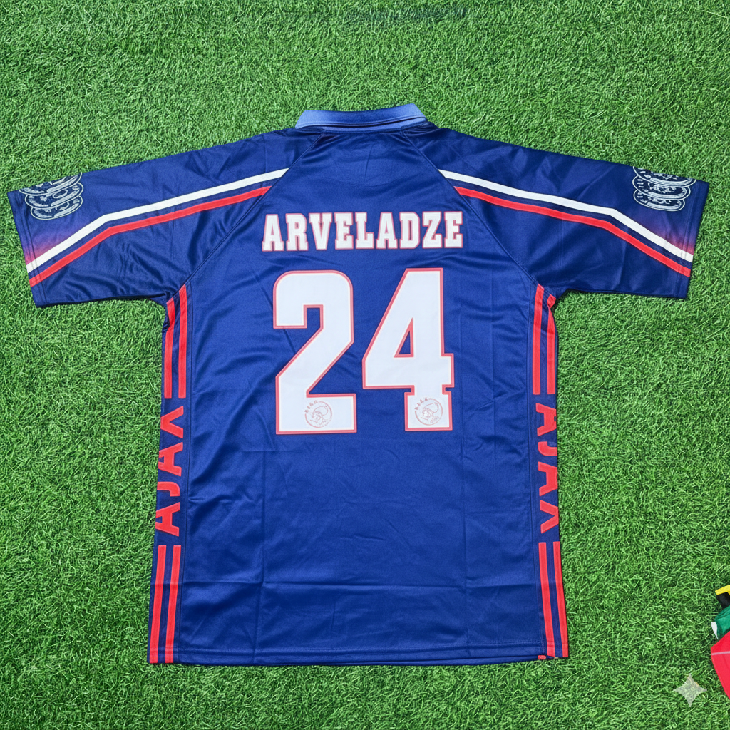 Ajax 1997/98 Retro Football Jersey – Shota Arveladze – Back View
