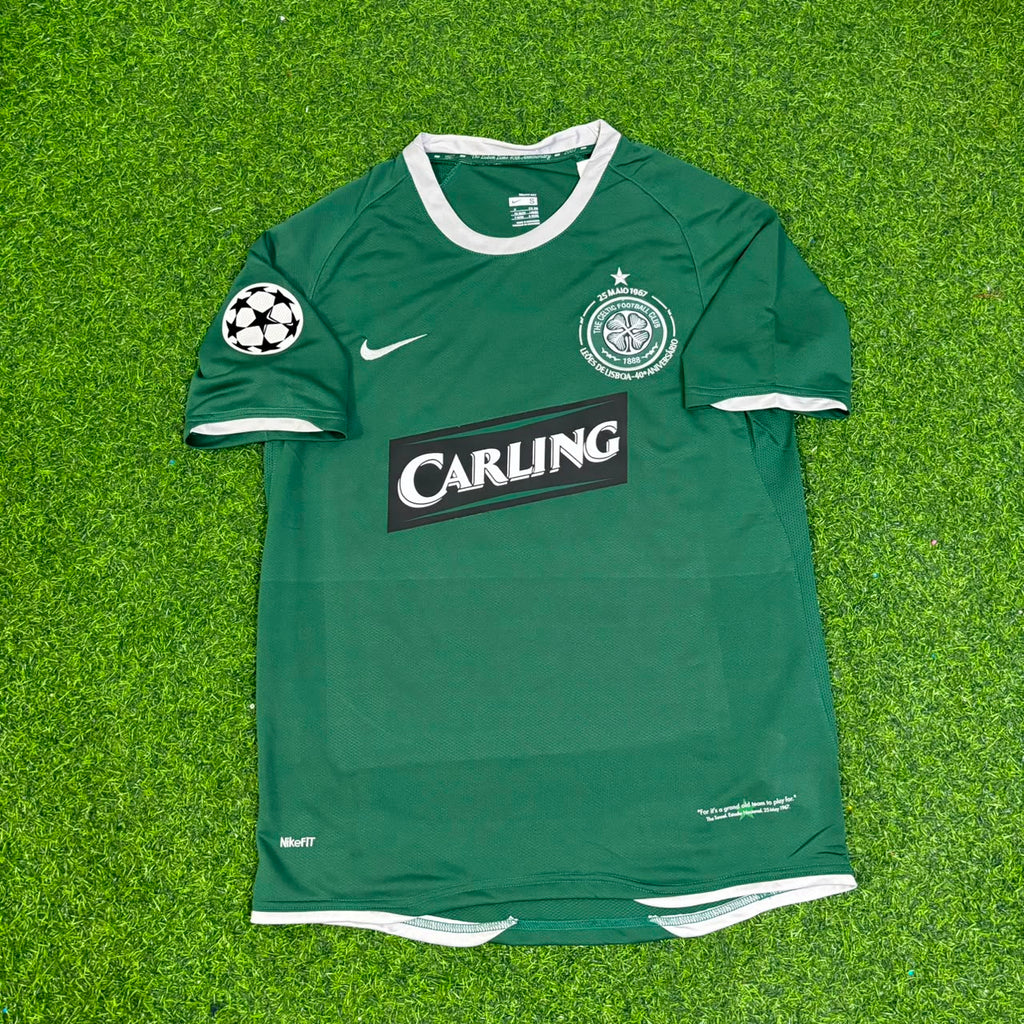Shunsuke Nakamura #25 Celtic 2007 2008 Home Retro Jersey – Front View