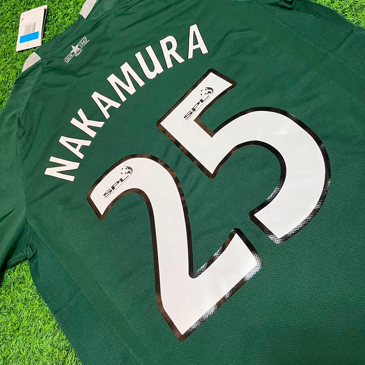 2007 Shunsuke Nakamura #25 Celtic 2008 Home Retro Football Jersey – Detailed View