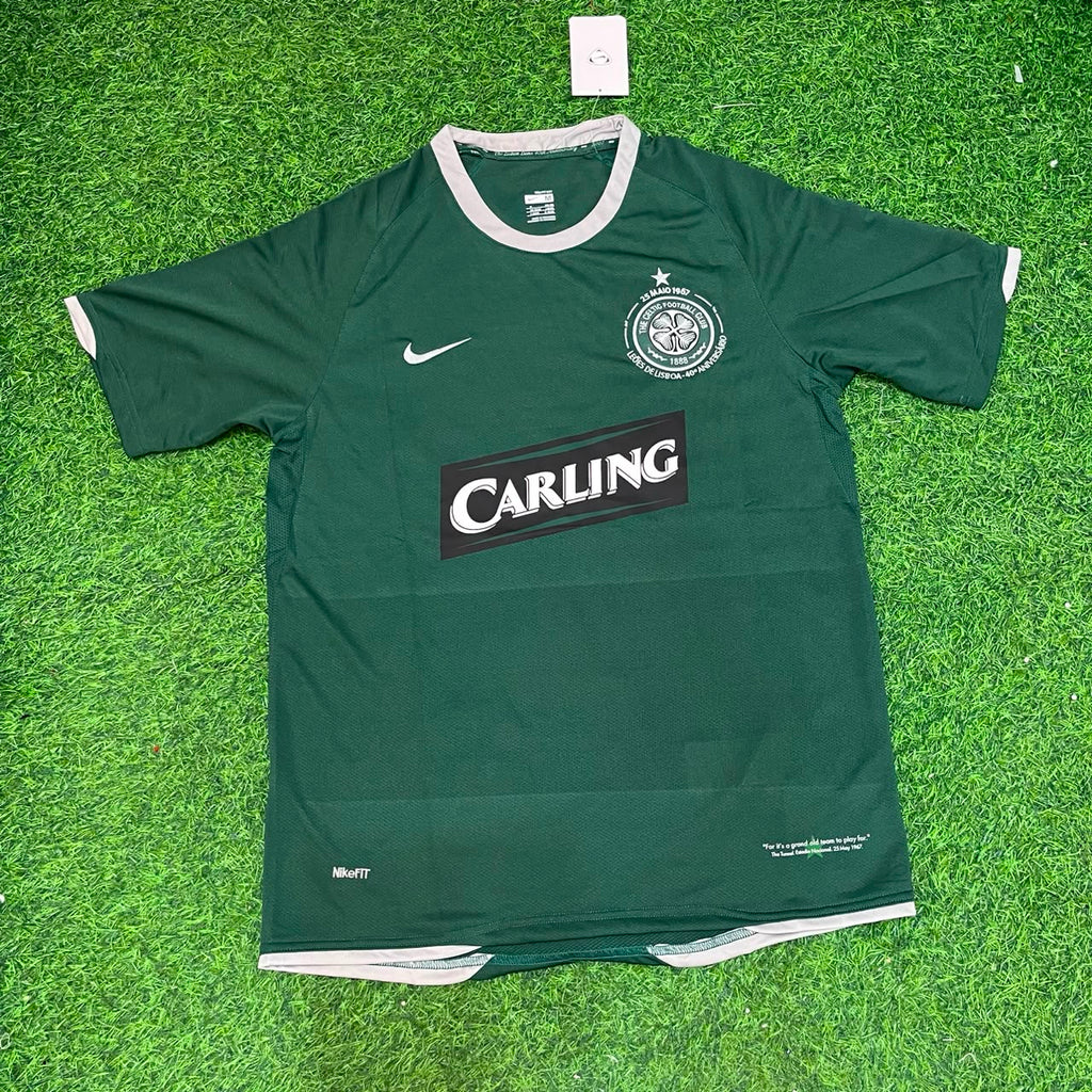 2007 Shunsuke Nakamura #25 Celtic 2008 Home Retro Football Jersey – Front View