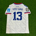 Sidny Lopes Cabral Cape Verde 2026 World Cup Away White Football Jersey – Back View