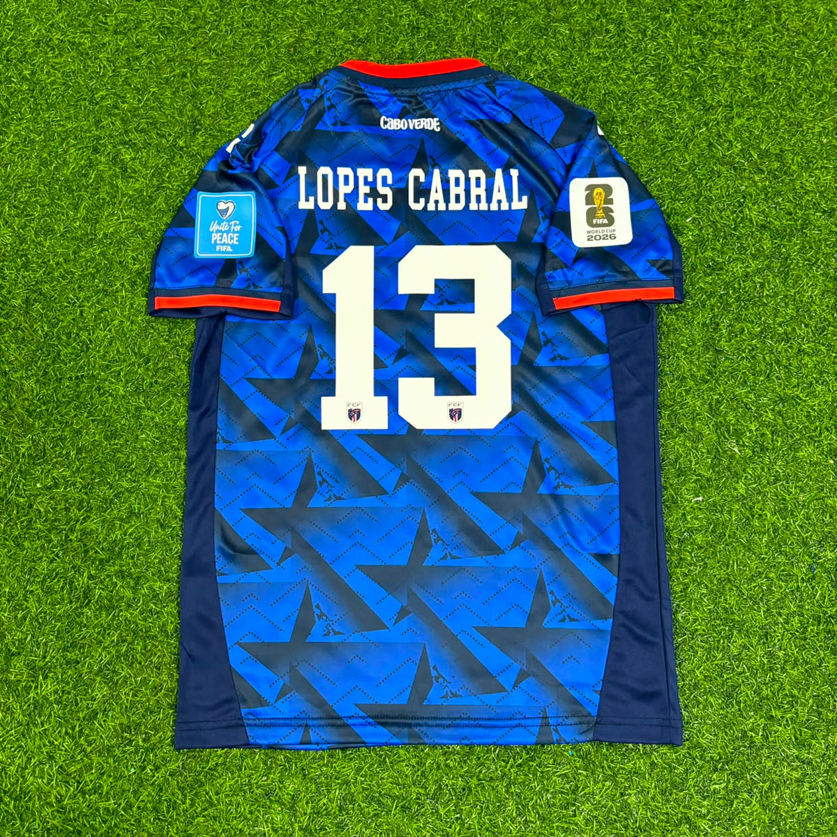 2026 Cape Verde World Cup Sidny Lopes Cabral Children Football Jersey – Detailed View