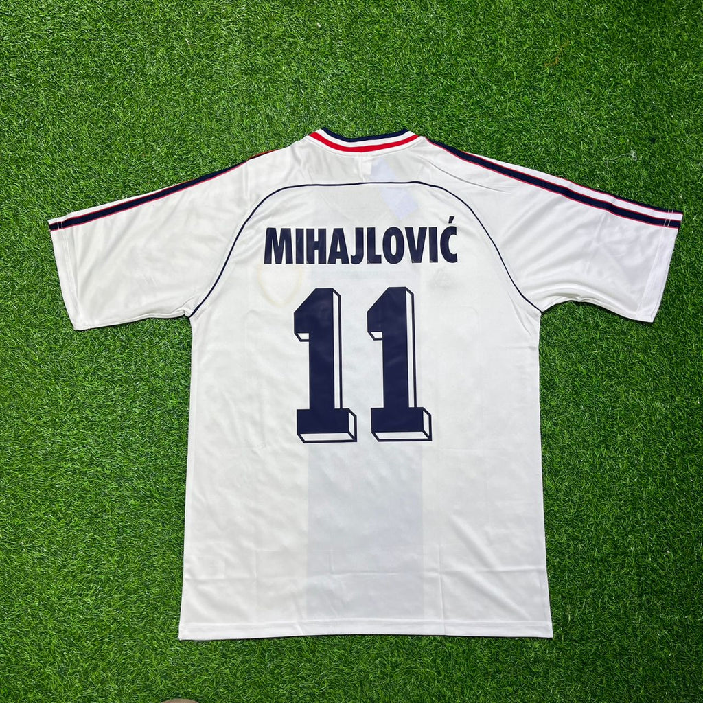 Sinisa Mihajlovic Yugoslavia Retro Black Kit Jersey – Back View