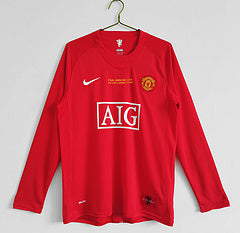 Manchester United 07/08 Red Retro Jersey – Front View