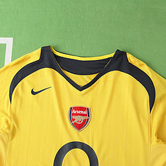 Arsenal 05/06 Yellow Retro Football Jersey – Detailed View