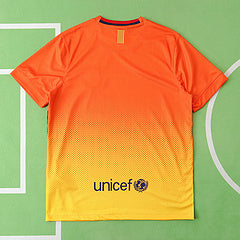 12/13 Barcelona Orange Retro Jersey – Back View