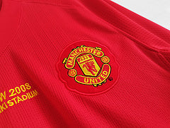 Manchester United 07/08 Red Retro Jersey – Detailed View