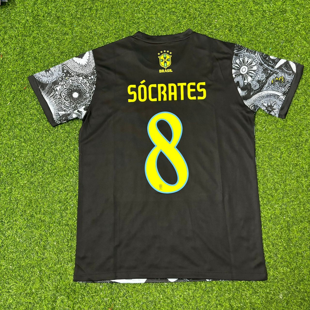 Brazil Iconic Retro Football Jersey – Sócrates – Back View