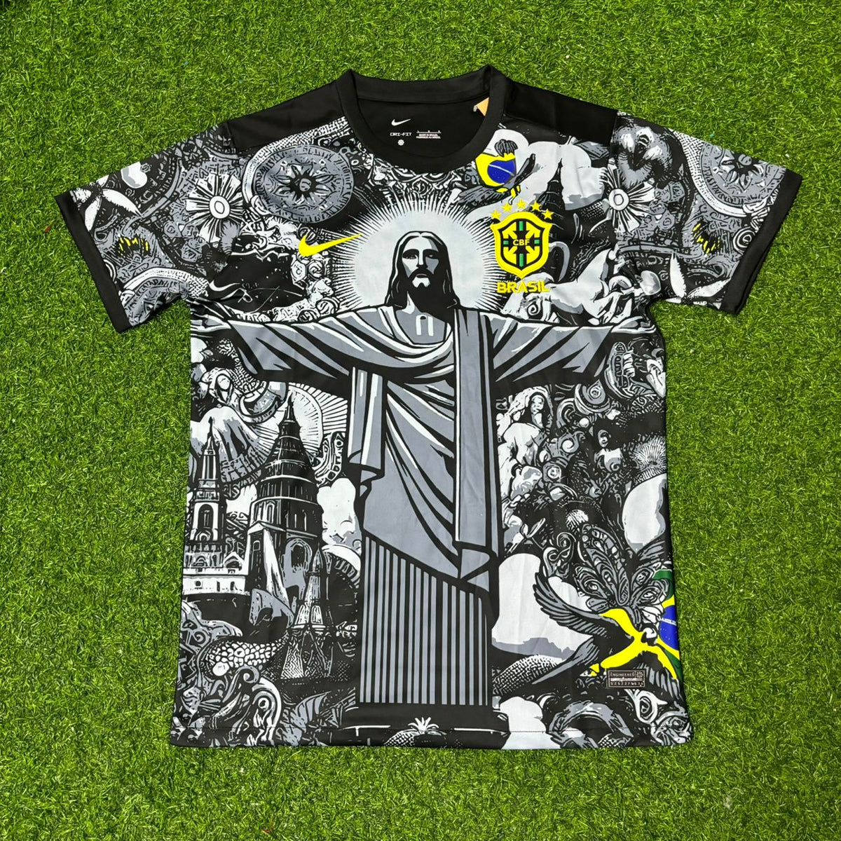Brazil Iconic Retro Football Jersey – Sócrates – Front View