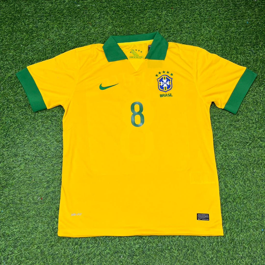 Sócrates Brazil Retro Home Yellow Football Jersey – Front View