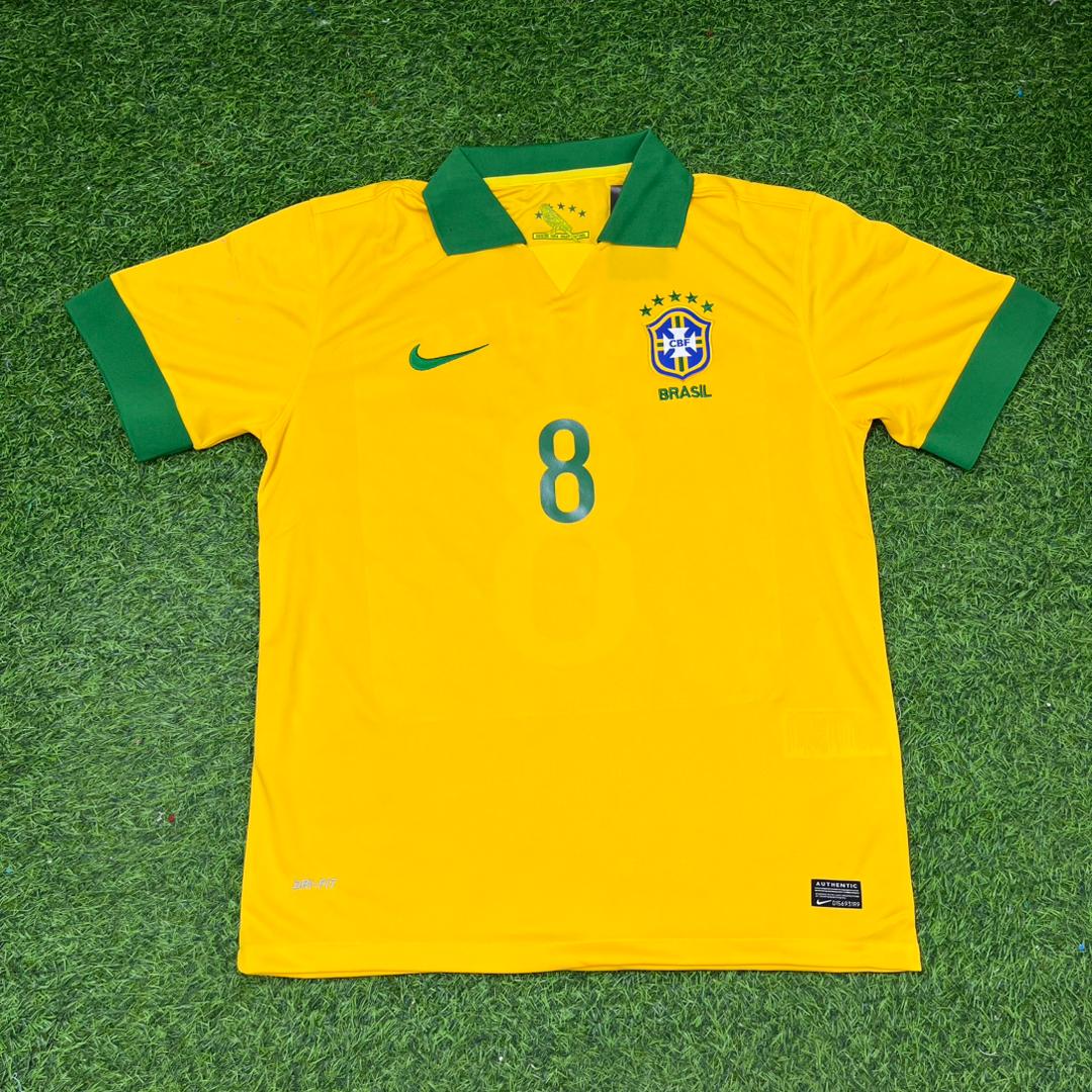 Sócrates Brazil Retro Home Yellow Football Jersey – Front View