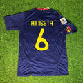 Andrés Iniesta - Spain Away 2010 World Cup Final Retro Jersey – Back View