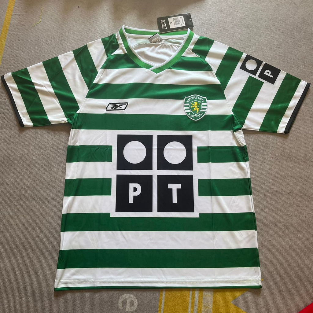 2001 Cristiano Ronaldo First Football Jersey Sporting CP Lisbon 2003 – Front View