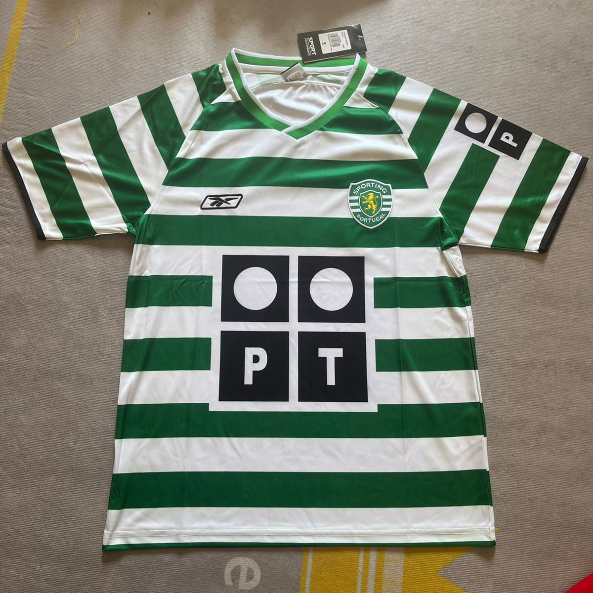2001 Cristiano Ronaldo First Football Jersey Sporting CP Lisbon 2003 – Front View