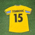1998/00 Dejan Stankovic Lazio Yellow Retro Football Jersey – Back View
