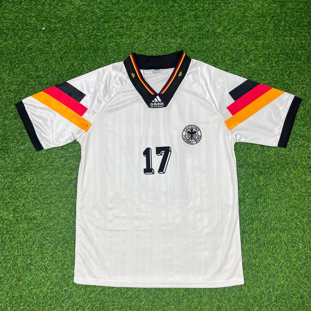 1992 Stefan Effenberg Deutschland Retro Fußballtrikot Jersey – Front View