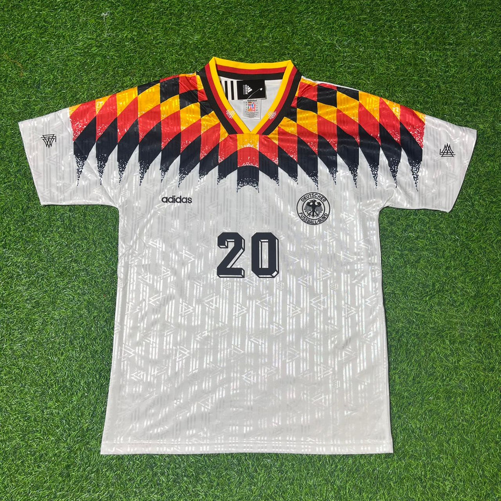 1994 Germany World Cup Stefan Effenberg Deutschland Retro Football Jersey – Front View