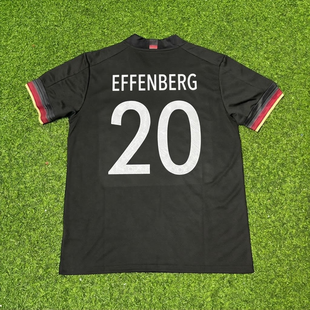 Stefan Effenberg #20 Germany Black Retro Football Jersey – Back View