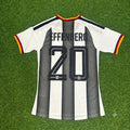 Stefan Effenberg Germany Stripe Special Edition Black White Jersey – Back View