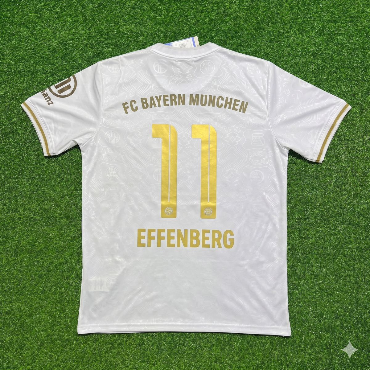 Stefan Effenberg #11 FC Bayern München 125 Years Anniversary Special-Edition White Football Jersey – Back View