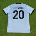 Stefan Effenberg Germany 125th Year Special Clear Blue Retro Football Jersey – Back View
