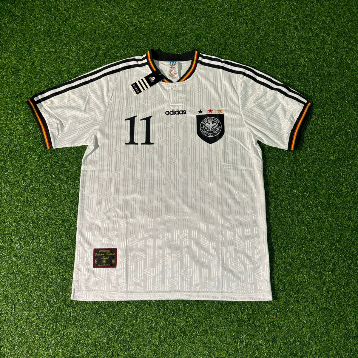 Stefan Kuntz Deutschland 1996 Europameisterschaft Finale Heim Retro Set – Front View