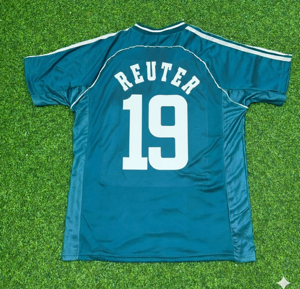 Germany 1998 World Cup Away Retro Football Jersey – Stefan Reuter – Back View