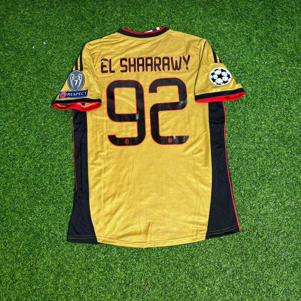 2013/14 Stephen El Shaarawy AC Milan Golden Retro Football Jersey – Back View
