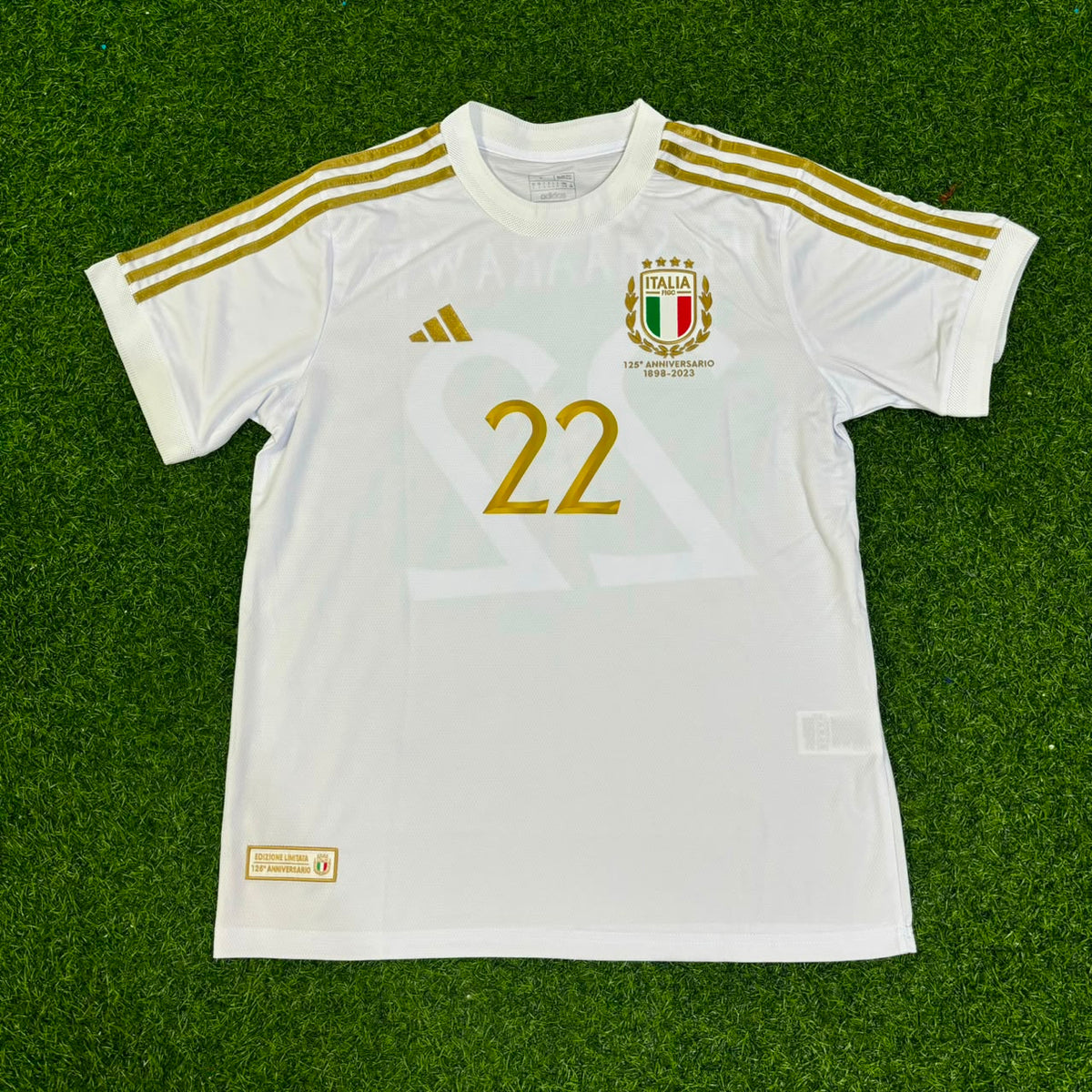 Stephen El Shaarawy - Italy White Anniversary Football Jersey – Front View
