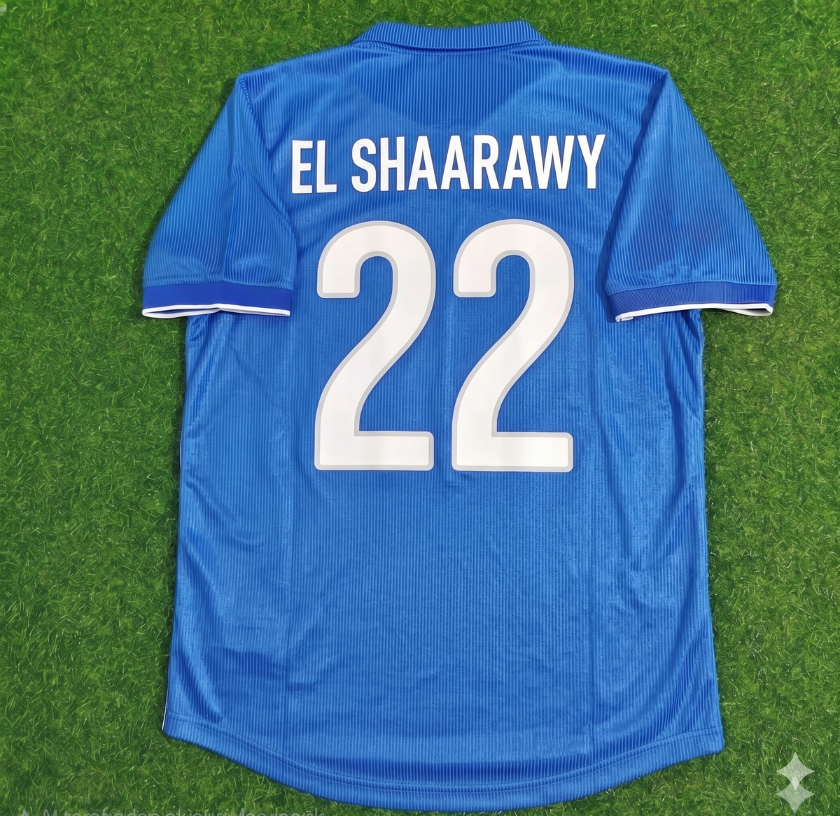 Stephen El Shaarawy Italy Home Blue Retro Football Jersey – Back View