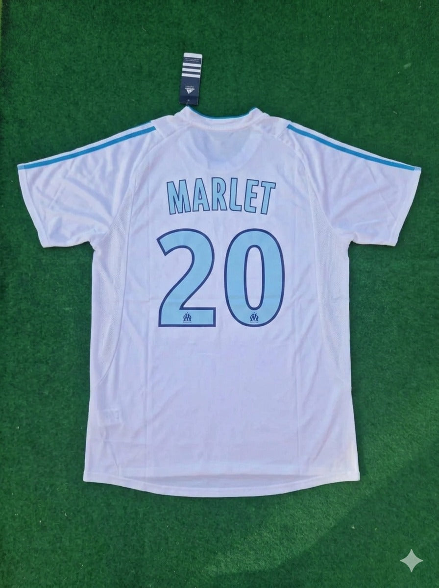 2003/04 Steve Marlet 20- Olympique Marseille Home OM Football Jersey – Back View