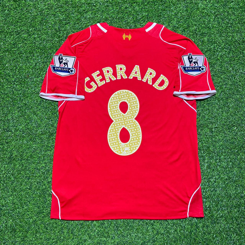 Liverpool 2014 2015 Final Year Special Retro Jersey – Steven Gerrard #8 – Back View
