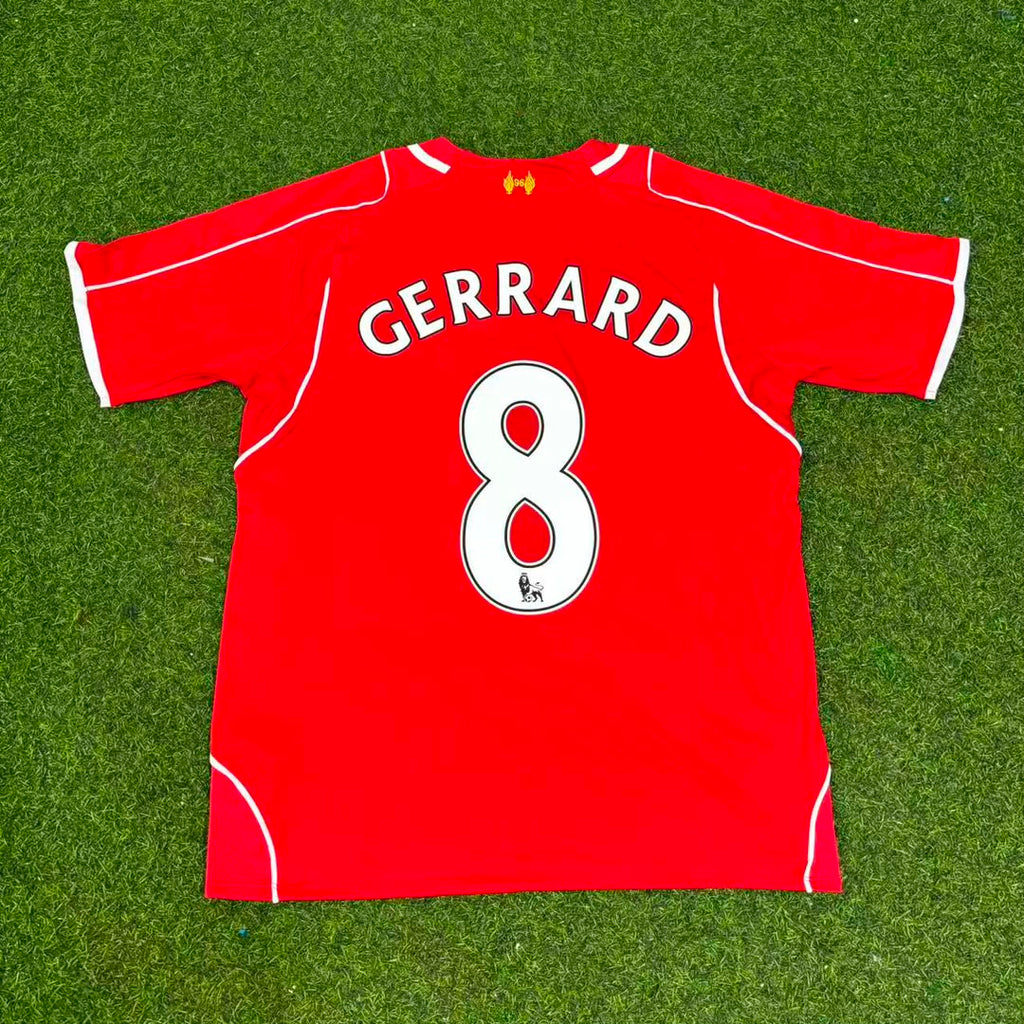 Liverpool 2014/15 Home Retro Kit Jersey – Steven Gerrard 8 - – Back View