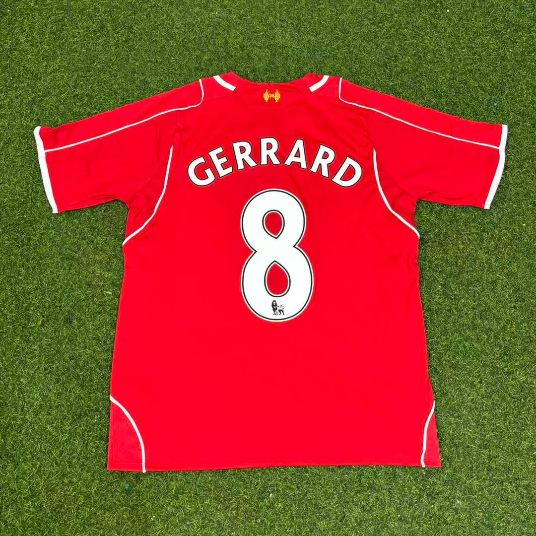 Liverpool 2014/15 Home Retro Kit Jersey – Steven Gerrard 8 - – Back View