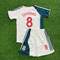 2006/07 Steven Gerrard Liverpool White Kids Retro Football Jersey Collection – Back View