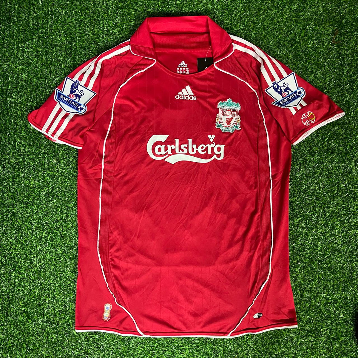 2007/08 Steven Gerrard Liverpool Premier League Football Jersey – Front View
