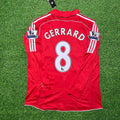 Liverpool 2007/2008 Red Retro Football Jersey – Steven Gerrard – Back View