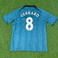 Liverpool 2008–2009 Green Retro Football Jersey – Steven Gerrard – Back View