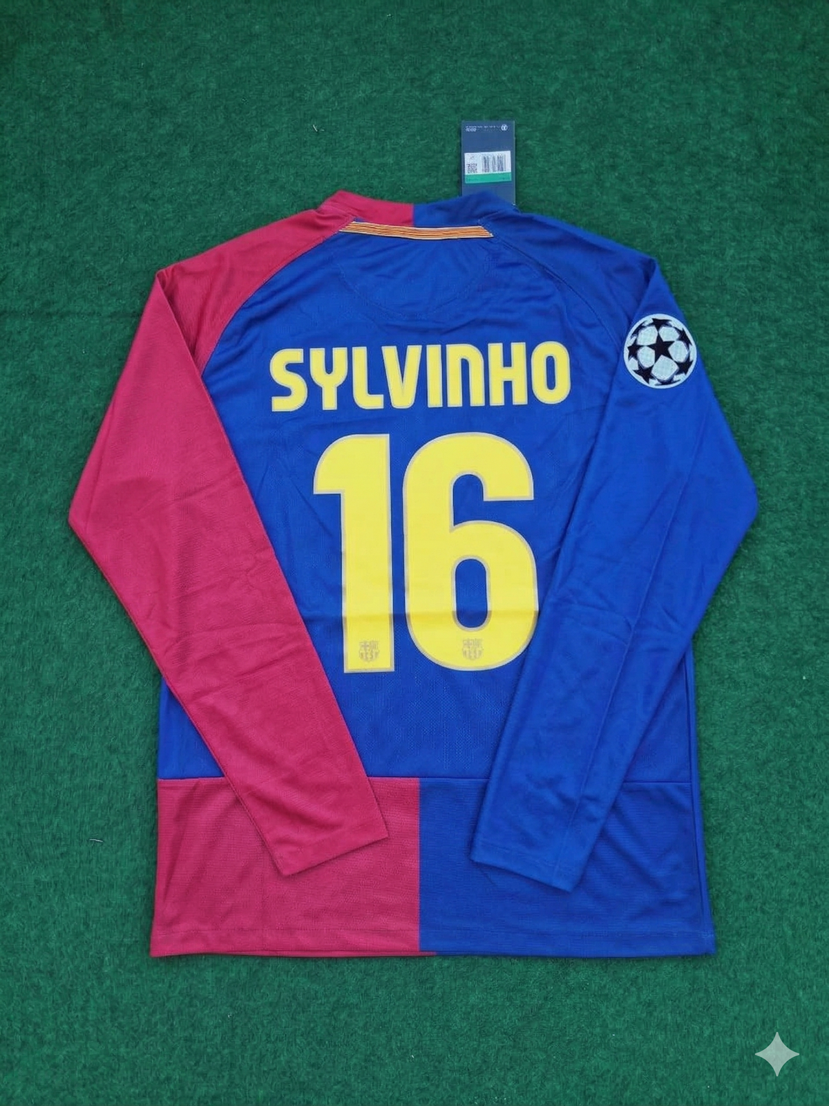 Barcelona 2009 Champions League Final Retro Jersey – Sylvinho – Back View