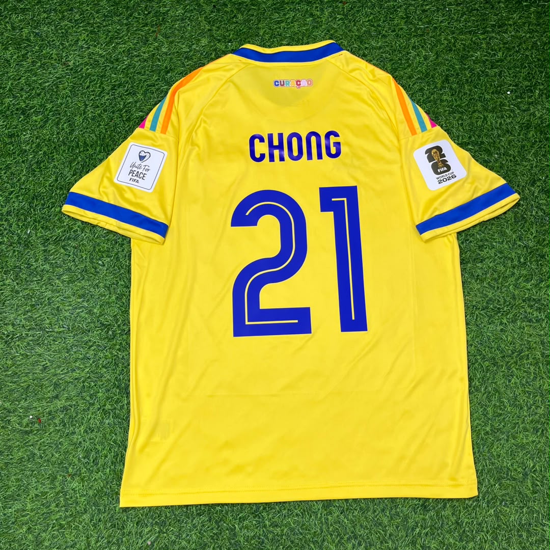 Tahith Chong Curaçao 2026 World Cup Football Jersey – Back View