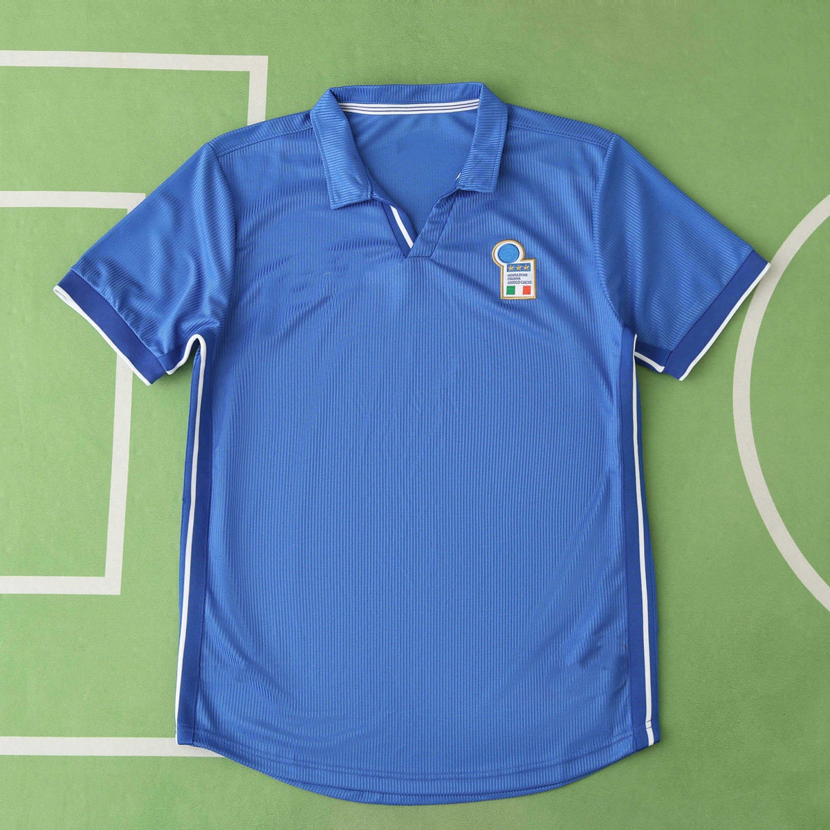 1998 Italy Home Blue Retro Football Jersey Football – Back View