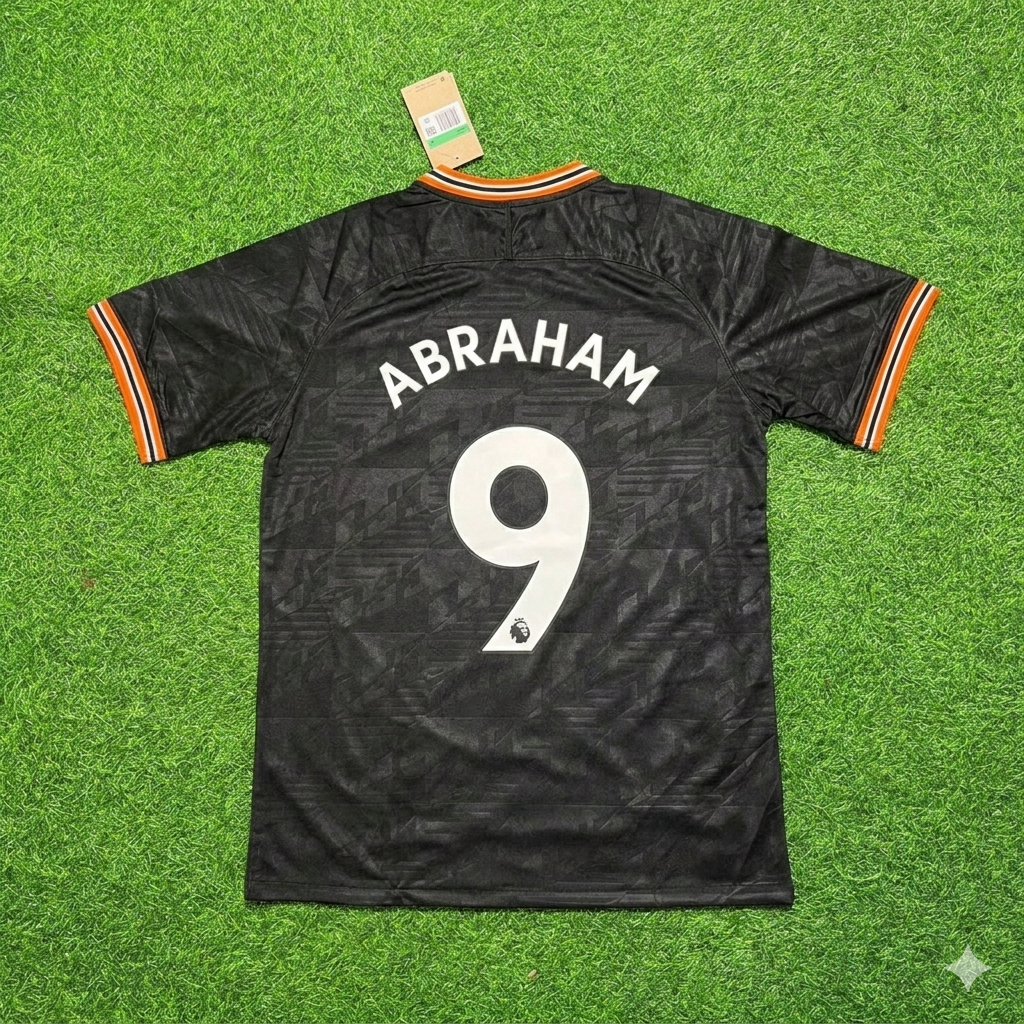 2019/20 Tammy Abraham 9- Chelsea Away Black Retro Football Jersey Collection – Back View