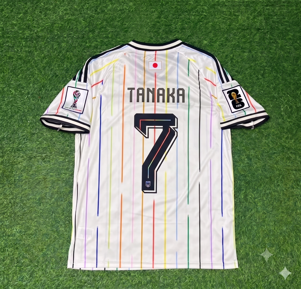 Ao Tanaka Japan 2026 World Cup Away White Football Jersey – Back View
