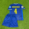 Tarik Muharemovic Bosnia and Herzegovina 2026 World Cup Kids Blue Football Jersey – Back View
