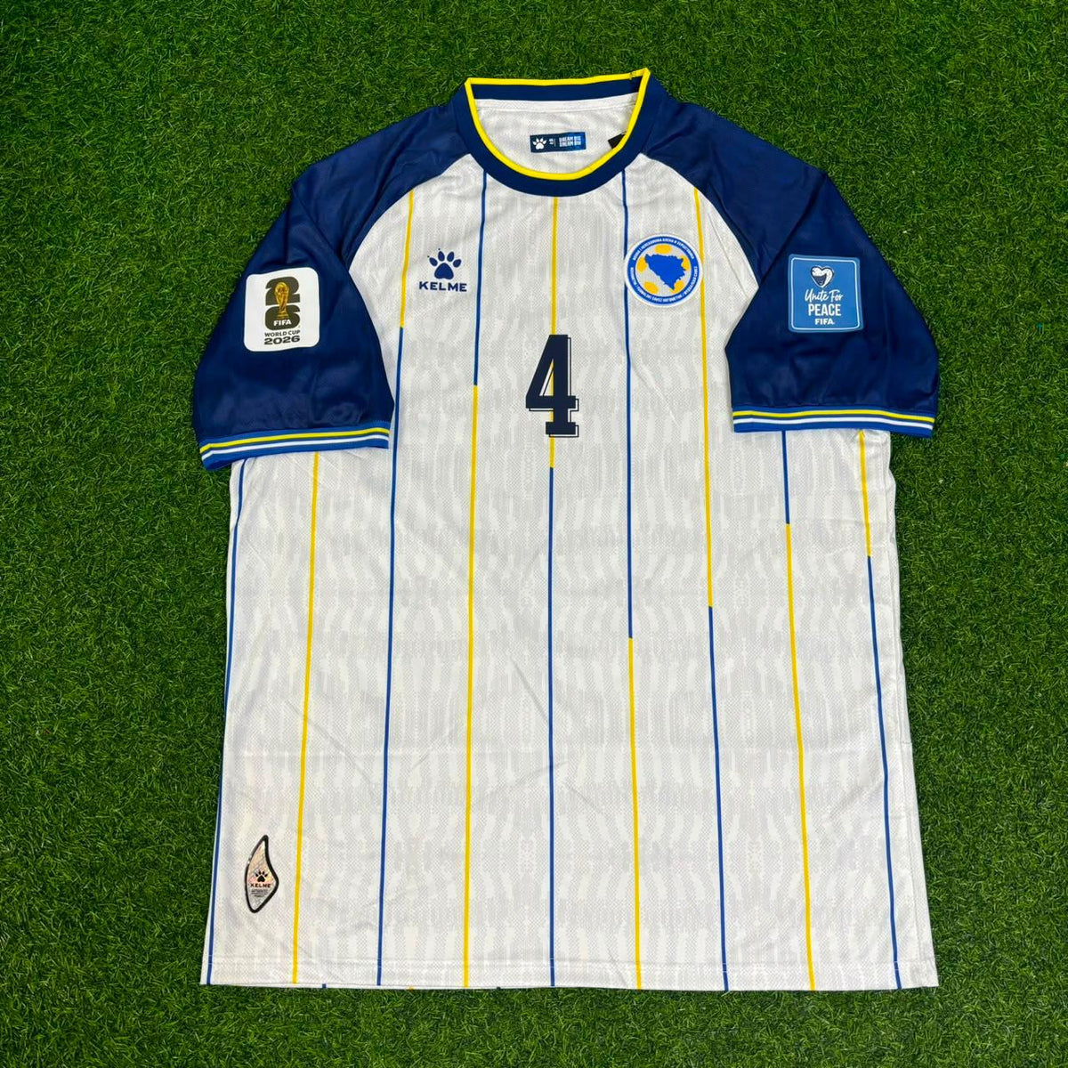 Tarik Muharemovic Bosnia and Herzegovina 2026 World Cup White Football Jersey – Front View